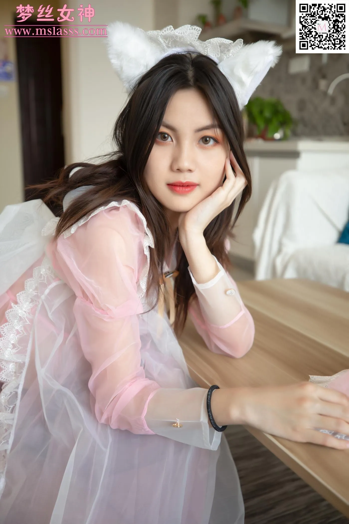 [MSLASS梦丝女神] 2020.04.18 NO.109 VV 粉红女仆 [62P]插图4
